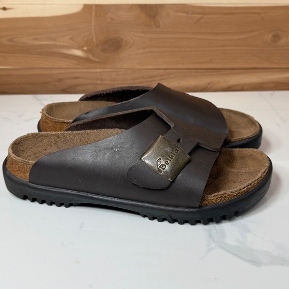 Betula by Birkenstock Leather Slides Adjustable Buckle Sandals Size EU 36 - US 5 - Picture 5 of 12